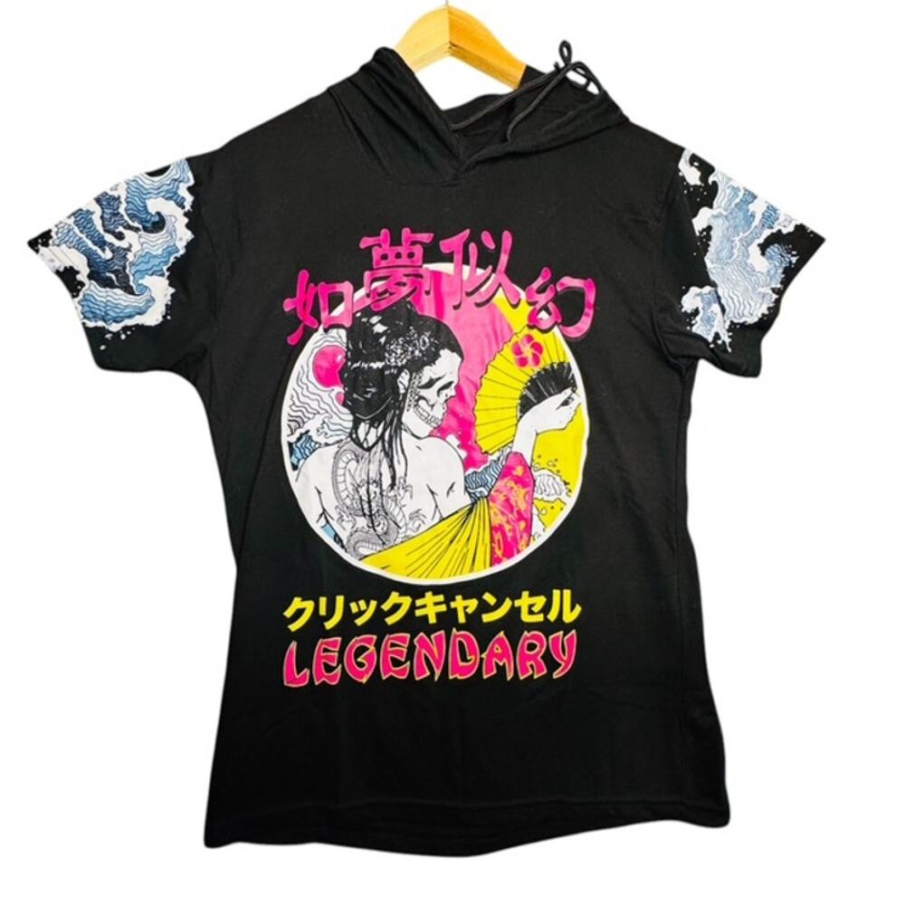 Fresh Laundry Japanese Legendary Tokyo Hoodie T Shirt Short Sleeve Sz M